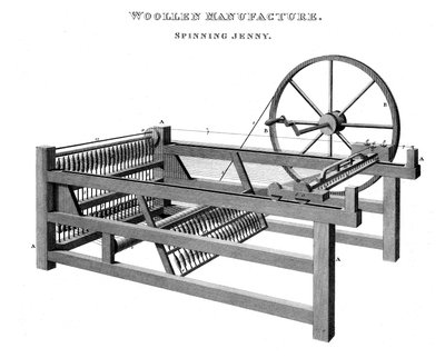 Spinning Jenny, 1820 autorstwa Unbekannt