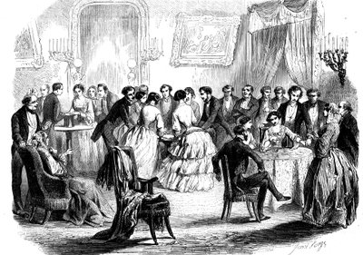 Spotkanie spirytystyczne w salonie paryskim, 1853 autorstwa Unbekannt