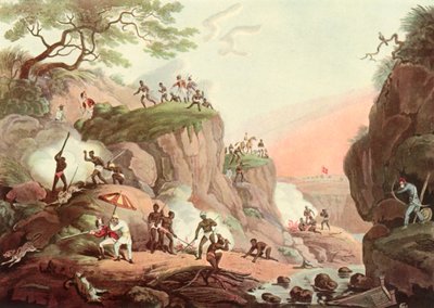 Sport w Indiach - Palenie wilków z ich ziem, ok. 1808, 1901. autorstwa Unbekannt