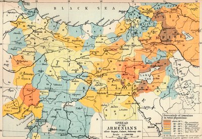Rozprzestrzenianie się Armenii po Supanie, Cuinecie, Selenoju itp., c1560, 1907 autorstwa Unbekannt