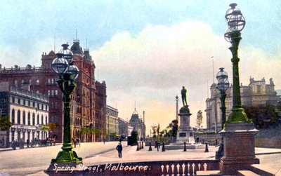 Spring Street, Melbourne, Australia, 1912 r autorstwa Unbekannt