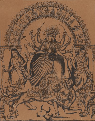 Sri Sri Durga, ca. 1875-80. autorstwa Unbekannt