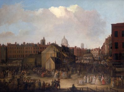 „Jarmark św Bartłomieja, Smithfield”, c1737-c1743 autorstwa Unbekannt