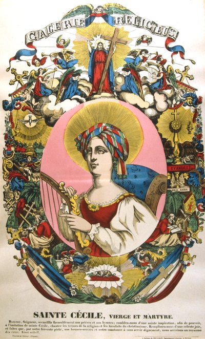Św. Cecylia lub Cecylia, legendarna męczennica rzymska, XIX w. autorstwa Unbekannt