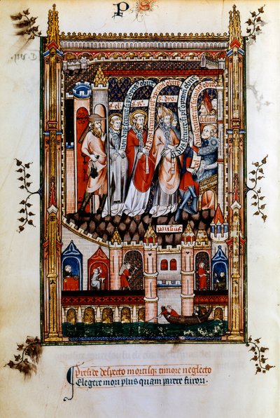Św. Denis zabrany do Sisinnius, 1317 autorstwa Unbekannt