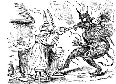 Św Dunstan i diabeł, 1826 autorstwa Unbekannt