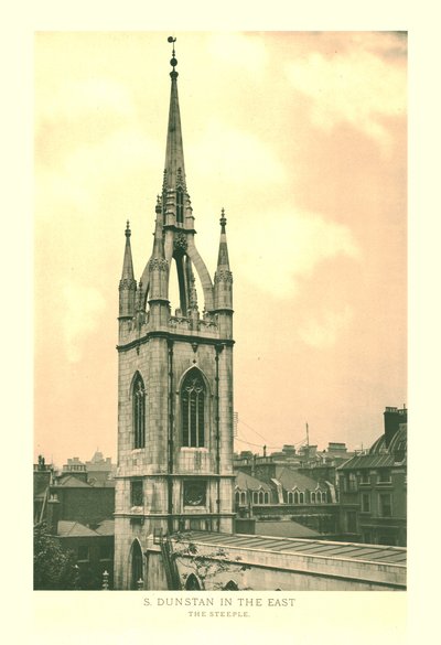 St Dunstan na Wschodzie, Wieża, połowa końca XIX wieku. autorstwa Unbekannt