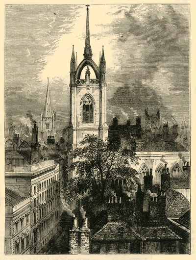 St. Dunstans-in-the-East, ok. 1872 r. autorstwa Unbekannt