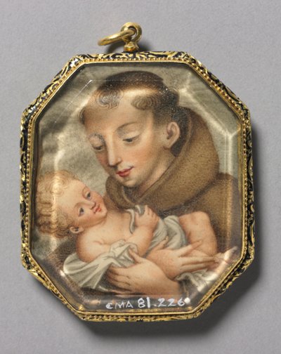 Św. Franciszek z Dzieciątkiem Jezus werso, c. 1660. autorstwa Unbekannt