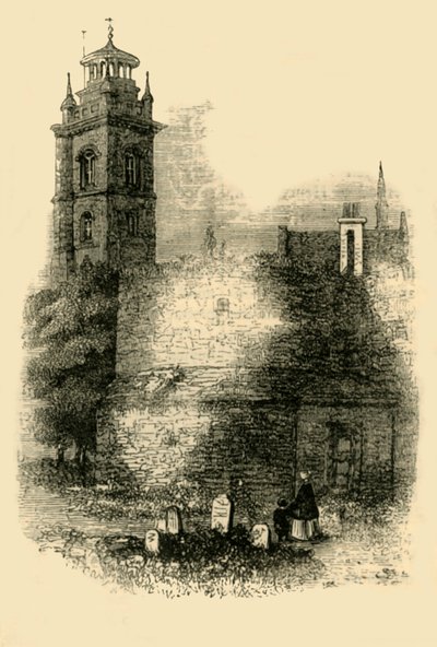 Św. Idzie, Cripplegate, Pokazuje Stary Mur, ok. 1872 r. autorstwa Unbekannt