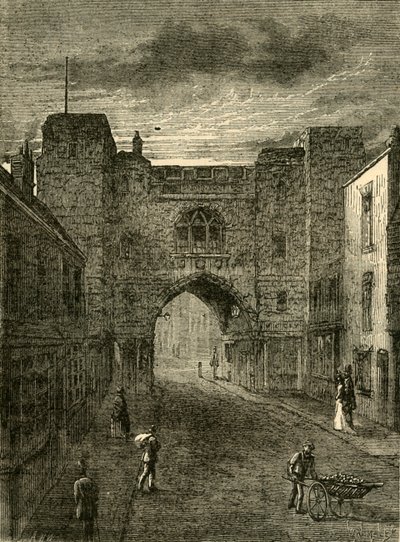 Brama św. Jana, Clerkenwell, ok. 1872 r. autorstwa Unbekannt