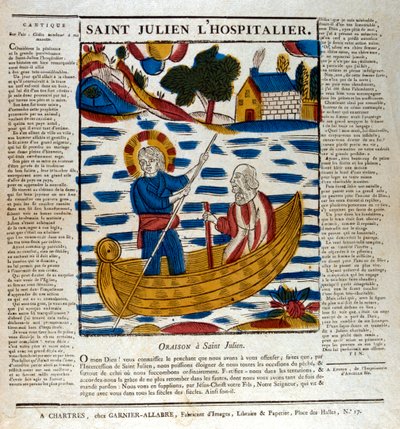 Św. Julian, patron podróżników, XIX w. autorstwa Unbekannt