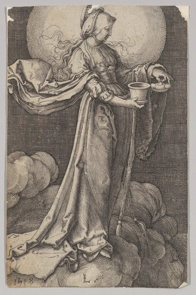 Św. Maria Magdalena w chmurach odwrócona kopia.n.d. autorstwa Unbekannt