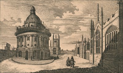 Kościół St. Marys & Radcliffe Library w Oksfordzie, XVIII wiek. autorstwa Unbekannt