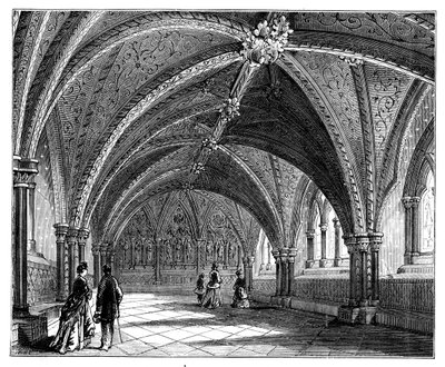 Krypta św. Stefana, Pałac Westminsterski, Londyn, ok. 1888 r. autorstwa Unbekannt