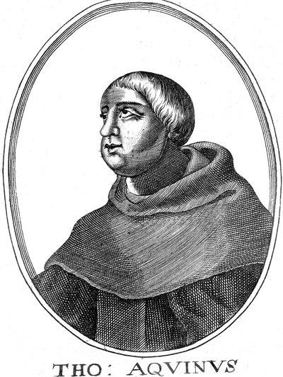 Św. Tomasz z Akwinu c1225-1274, włoski filozof i teolog autorstwa Unbekannt