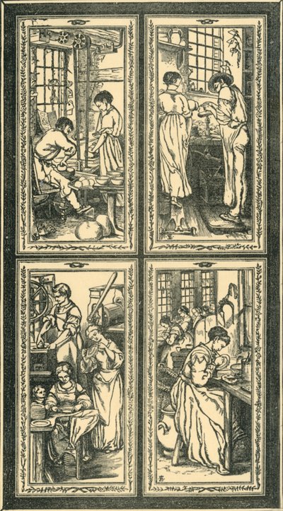 Staffordshire Processes, projekt witrażu, c1870, 1881. autorstwa Unbekannt