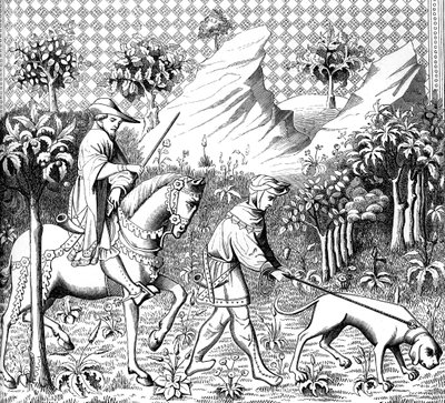 Polowanie na jelenie, XIV wiek 1849 autorstwa Unbekannt