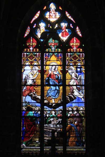Witraż. Wniebowzięcie Najświętszej Maryi Panny, Bourges, Francja autorstwa Unbekannt