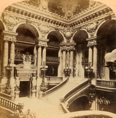 Schody w Grand Opera House, Paryż, Francja, ok. 1900. autorstwa Unbekannt