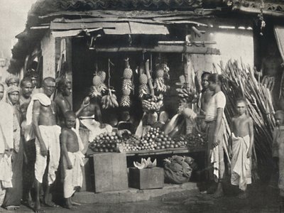 Stoisko sprzedawcy owoców w Kolombo, 1926 autorstwa Unbekannt