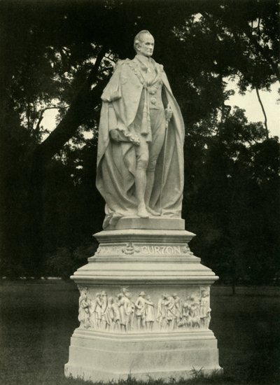 Statua Lorda Curzona na terenie Victoria Memorial Hall, 1925. autorstwa Unbekannt