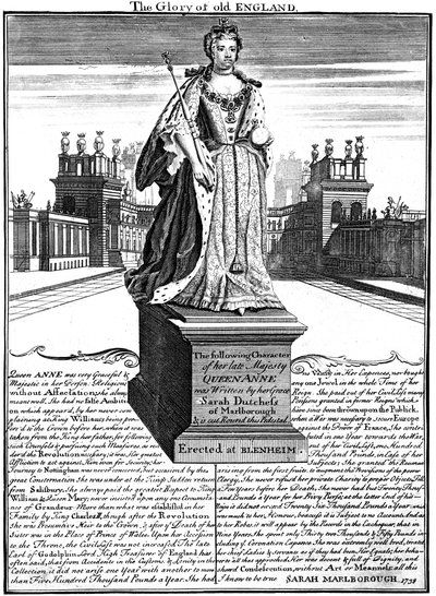 Posąg królowej Anny 1665-1714, Pałac Blenheim, Oxfordshire, 1738 autorstwa Unbekannt