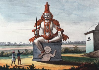 Posąg hinduskiego złego dżina, 1828 autorstwa Unbekannt