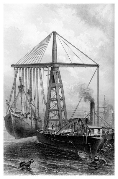 Wiertnica parowa, 1866 autorstwa Unbekannt