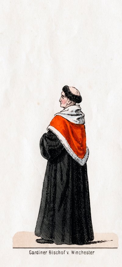 Stephen Gardiner, projekt kostiumów do sztuki Szekspira, Henryk VIII, XIX w. autorstwa Unbekannt