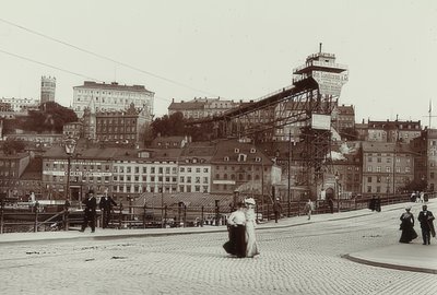 Sztokholm / Szwecja. Katarinahissen (Winda). Około 1900 r. autorstwa Unbekannt