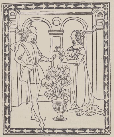 Opowieść o dwojgu kochankach Opowieść o dwojgu kochankach, ca. 1495-1500. autorstwa Unbekannt