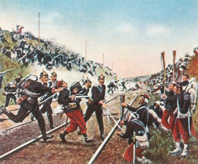 Szturm na nasyp kolejowy w Nuits przez Badenerów, 18 grudnia 1870, 1936. autorstwa Unbekannt