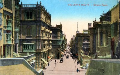Strada Reale, Valletta Malta, XX wiek autorstwa Unbekannt