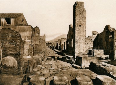 Strada Stabiana, Pompeje, Włochy, ok. 1900 autorstwa Unbekannt
