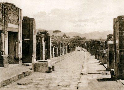 Strada dell Abbondanza, Pompeje, Włochy, ok. 1900 autorstwa Unbekannt