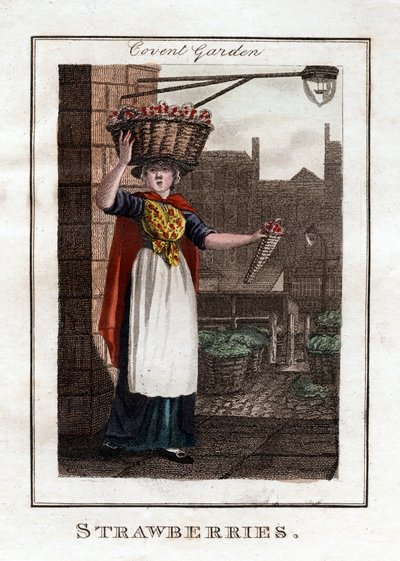 Truskawki, Covent Garden, Londyn, 1805 autorstwa Unbekannt