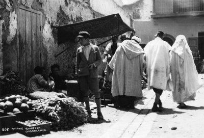 Scena uliczna, Casablanca, Maroko, c1920-c1930 autorstwa Unbekannt