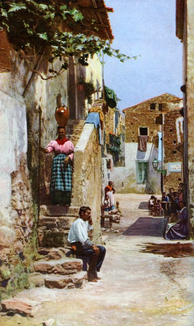 Scena uliczna, Taormina, Sycylia, Włochy, c1923 autorstwa Unbekannt