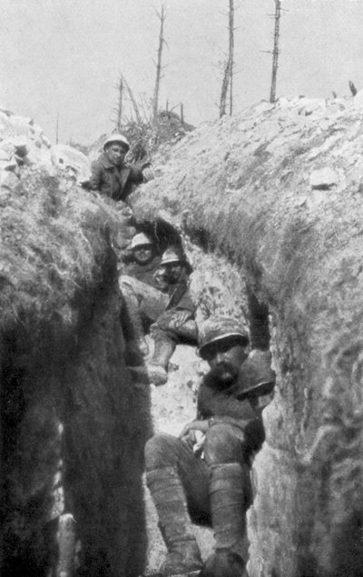 Nosze z noszami w rowie, na południe od Cornillet, I wojna światowa, 20 maja 1917 autorstwa Unbekannt