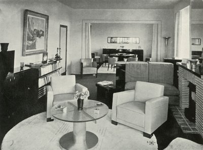 Studio i jadalnia w domu w Brukseli, 1937. autorstwa Unbekannt