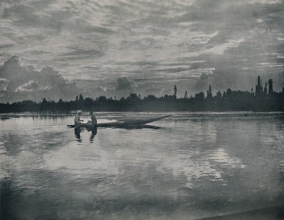 Zachód słońca nad jeziorem Dal, Kaszmir, 1936. autorstwa Unbekannt
