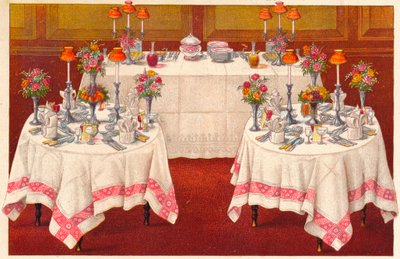 Stoły kolacyjne z bufetem, c1907. autorstwa Unbekannt