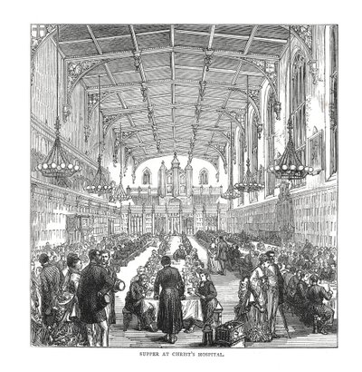 Wieczerza w Szpitalu Chrystusa, 1878 autorstwa Unbekannt
