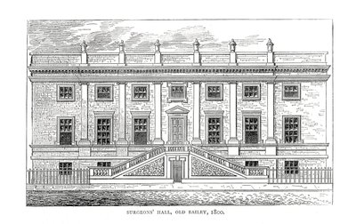 Sala Chirurgów, Old Bailey, 1800 autorstwa Unbekannt