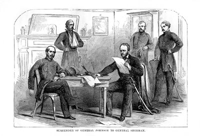 Poddanie generała Johnstona generałowi Shermanowi, 26 kwietnia 1865, 1872 autorstwa Unbekannt