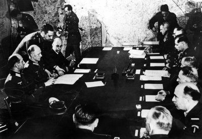 Kapitulacja nazistowskich Niemiec, Reims, Francja, 7 maja 1945 r. autorstwa Unbekannt