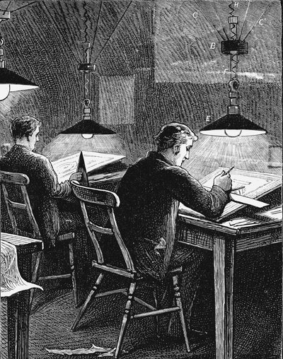 Lampy żarowe Swan, University College, Dundee, Szkocja, 1884 autorstwa Unbekannt