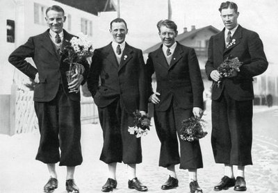 Szwedzka drużyna narciarstwa biegowego, Zimowe Igrzyska Olimpijskie, Garmisch-Partenkirchen, Niemcy, 1936 autorstwa Unbekannt