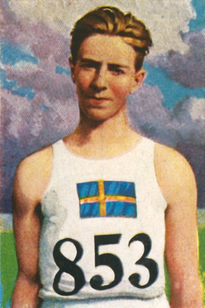 Szwedzki rzucający oszczepem Erik Lundquist, 1928. autorstwa Unbekannt